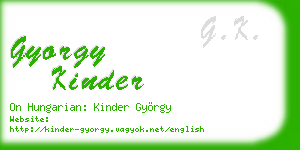 gyorgy kinder business card